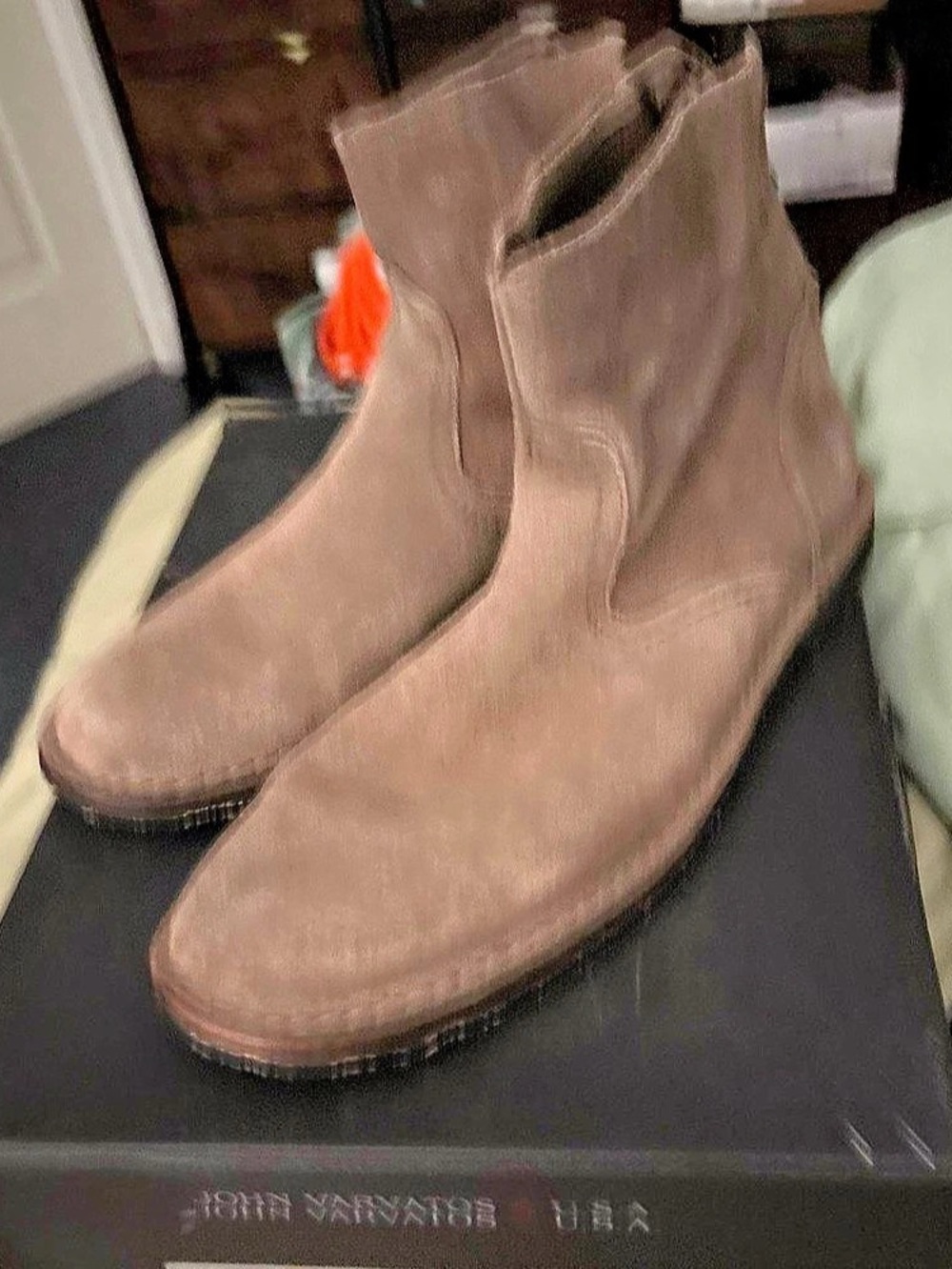 NIB John Varvatos Waverly Covered Chelsea Boots Brown US 9.5